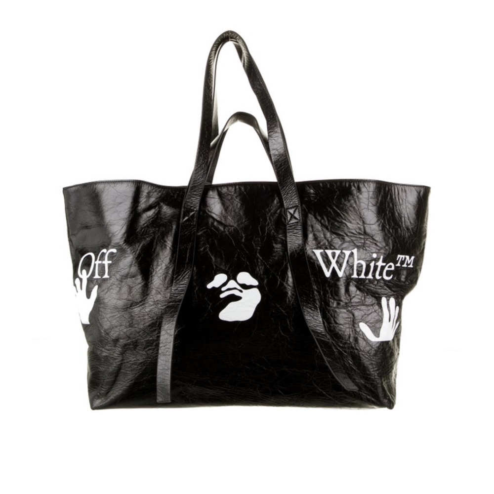 Off-White Black and White Graphic Tote
